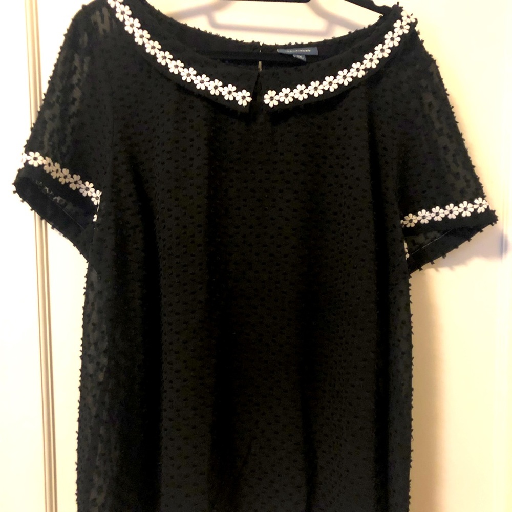 Modcloth sheer floral blouse like new